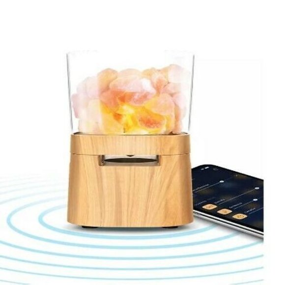 Lomi Wireless Bluetooth Speaker Lamp with Himalayan Salt + Satin Sleep Kit / NIB - Picture 2 of 4